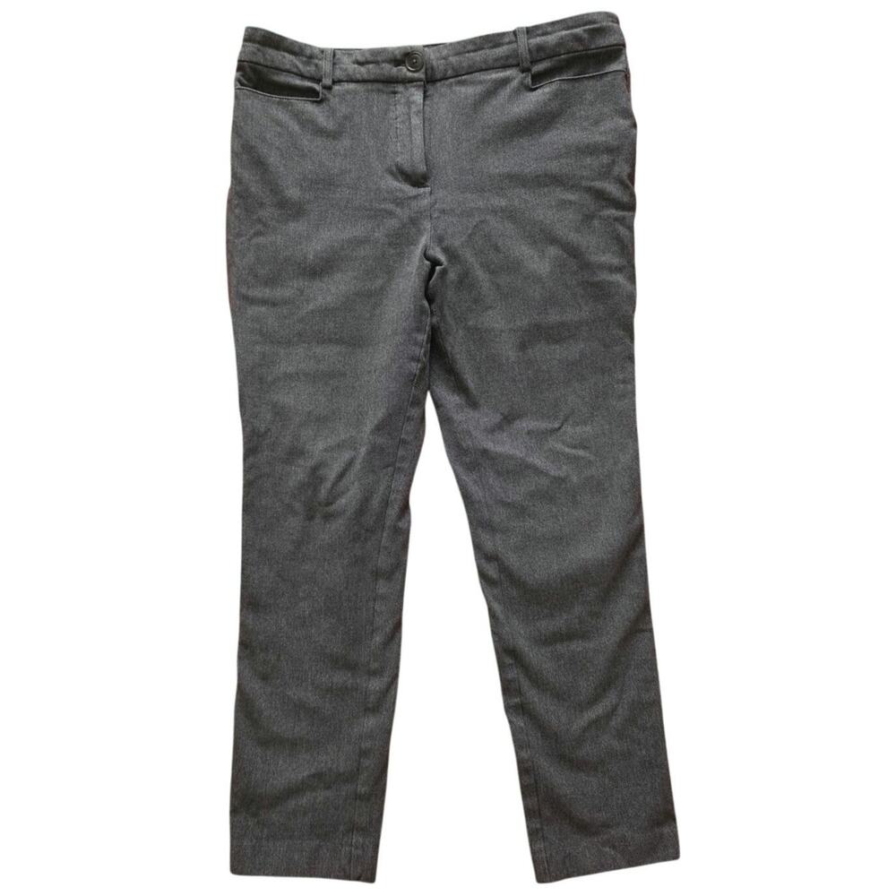 Loft Womens Charcoal Gray Ankle Trousers Size 10 Dress Pants Stretch Workwear